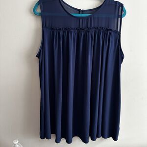 Glamour X Lane Bryant Navy Blue Swing Top 22/24